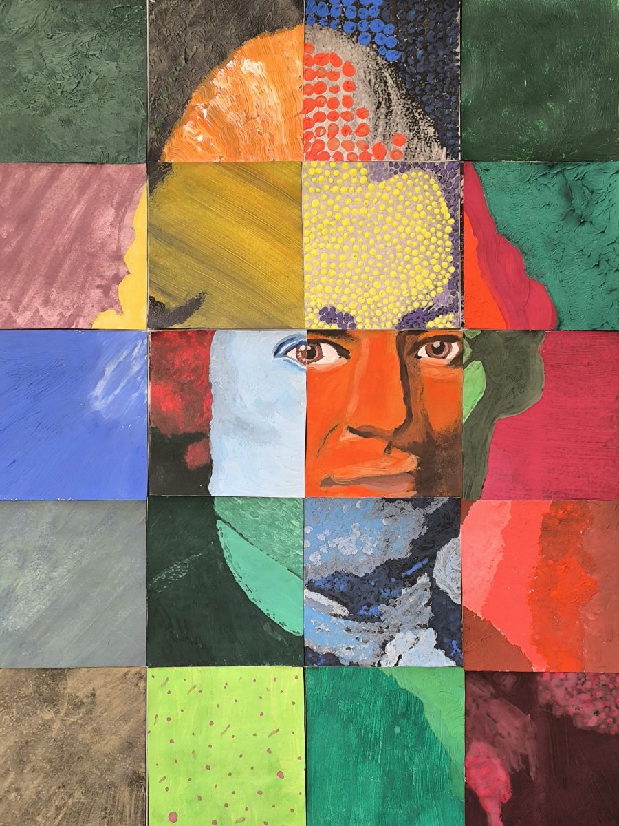 Gemeinschaftsarbeit Grundkurs 11 - Malerei