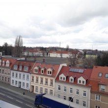 Blick vom Dach Richtung Jahnsportplatz - 15.02.2022