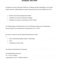Ausschreibung Schulbudget